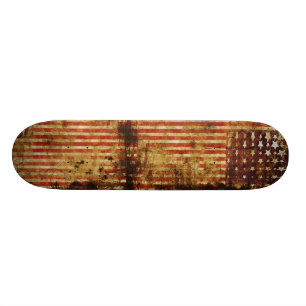 Distressed Flag Skateboard