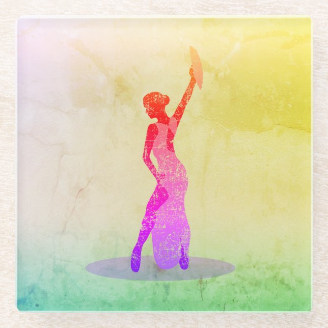 Distressed Flamenco Dancer Coaster (Front)