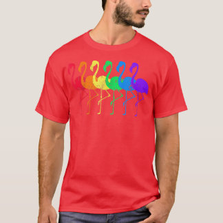 Distressed Flamingo Rainbow LGBT T-Shirt
