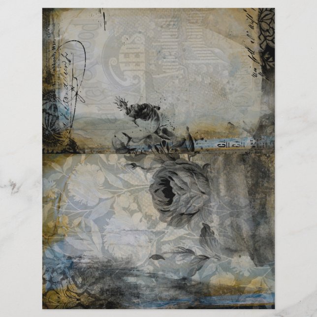 Distressed Floral Background (Front)