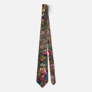 Distressed Floral  Tie
