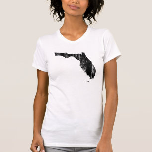 Distressed Florida State Outline T-Shirt