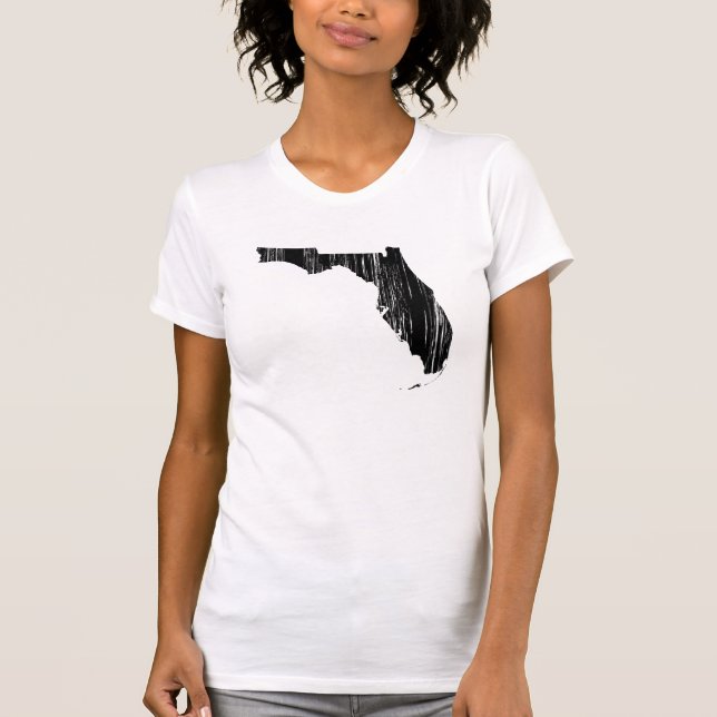 Distressed Florida State Outline T-Shirt (Front)