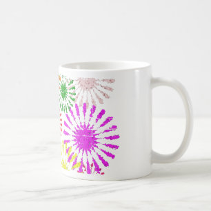Distressed Flower Burst Coffee Mug