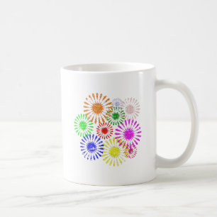 Distressed Flower Burst Coffee Mug