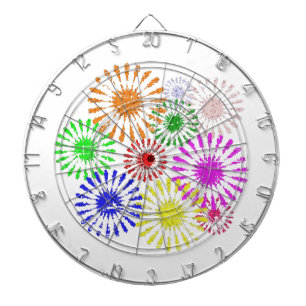 Distressed Flower Burst Dartboard