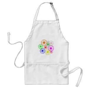 Distressed Flower Burst Standard Apron