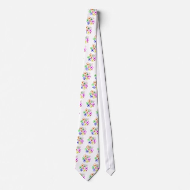 Distressed Flower Burst Tie (Front)