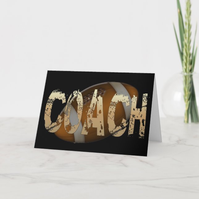 Distressed Football Coach Card (Front)