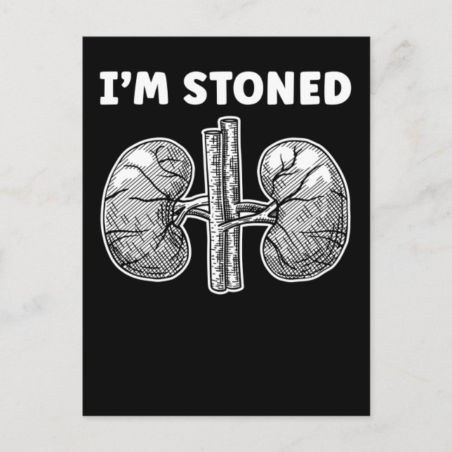 Distressed Funny Kidney Stone Surgery Postcard (Front)