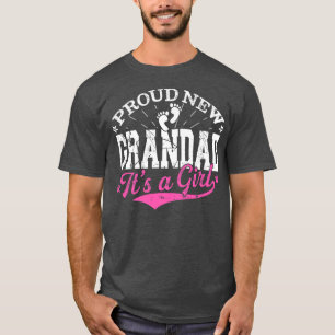 Distressed Gender Reveal Proud New Grandad It's A T-Shirt