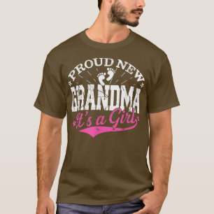 Distressed Gender Reveal Proud New Grandma It's A T-Shirt