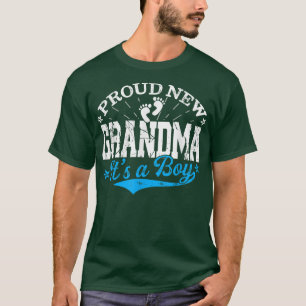 Distressed Gender Reveal Proud New Grandma It's A  T-Shirt