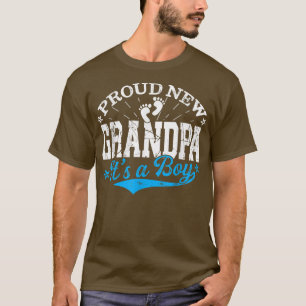 Distressed Gender Reveal Proud New Grandpa It's A T-Shirt