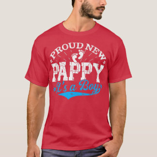 Distressed Gender Reveal Proud New Pappy It's A Bo T-Shirt