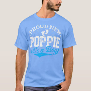 Distressed Gender Reveal Proud New Poppie It's A B T-Shirt