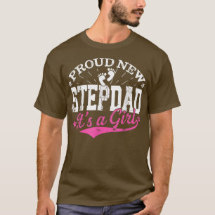 Distressed Gender Reveal Proud New Stepdad It's A T-Shirt