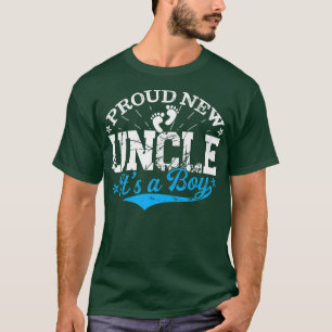 Distressed Gender Reveal Proud New Uncle It's A Bo T-Shirt
