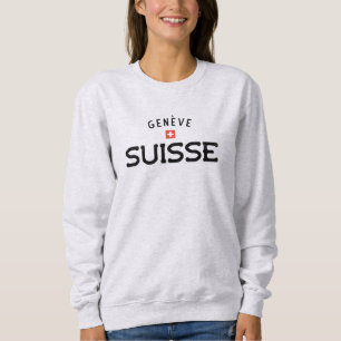 Distressed Geneve Suisse (Geneva Switzerland) Sweatshirt