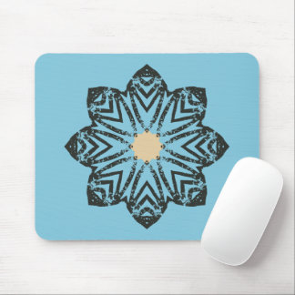 Distressed Geometric Floral Medallion Mouse Mat