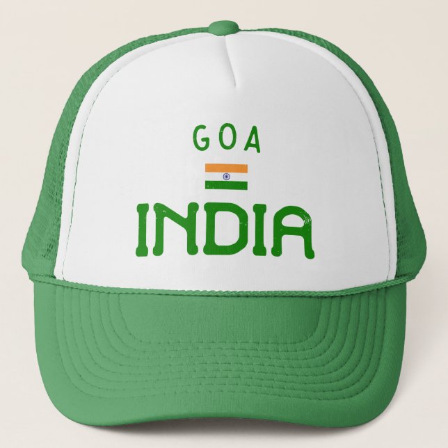 Distressed Goa India Trucker Hat (Front)