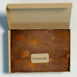 Distressed Gold Brown Maroon Rust Wrap Wrapping Paper