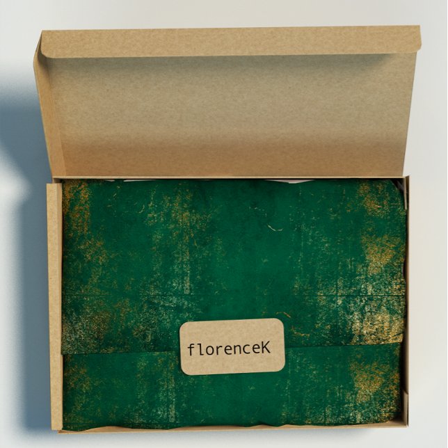 Distressed Gold Emerald Deep Green Tropical Wrapping Paper (Distressed Gold Emerald Deep Green Tropical Wrapping Paper)