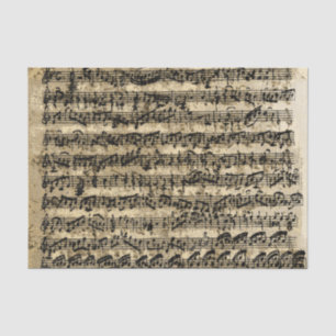 Distressed Gold Sheet Music Vintage