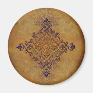 Distressed Gothic Art in Warm Tones Magnet