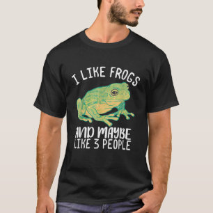 Distressed Graphic Frog Lover T Shirt