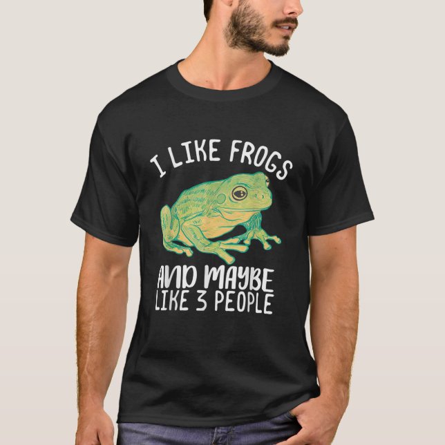 Distressed Graphic Frog Lover T Shirt (Front)