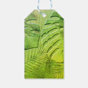 Distressed Green Wood Foliage Gift Tags