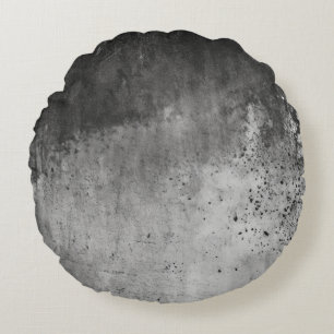 Distressed Grey Texture Round Cushion