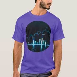 Distressed grunge Forex trading candlesticks art 1 T-Shirt