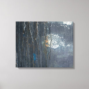 Distressed Grunge Grey and Blue Abstract Case-Mate Canvas Print