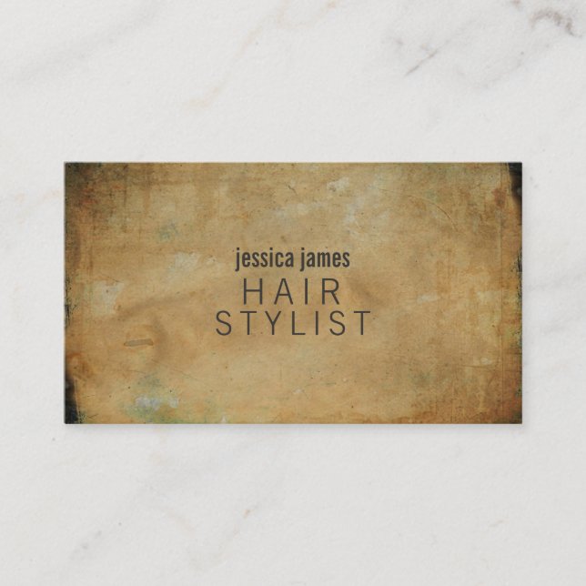 Distressed Grunge Hair Stylist Appointment Cards (Front)