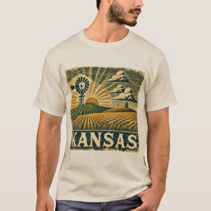 Distressed Grunge Kansas T-Shirt