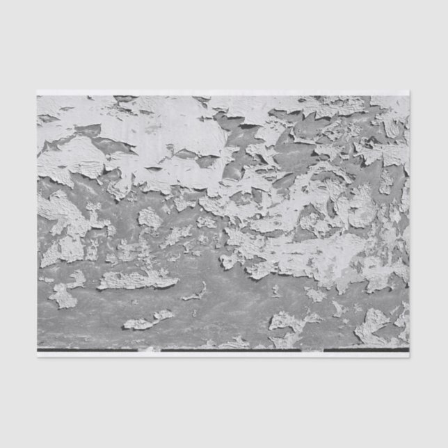 Distressed Grunge Light Grey Paint Loft DIY Decor  Tissue Paper (Front)