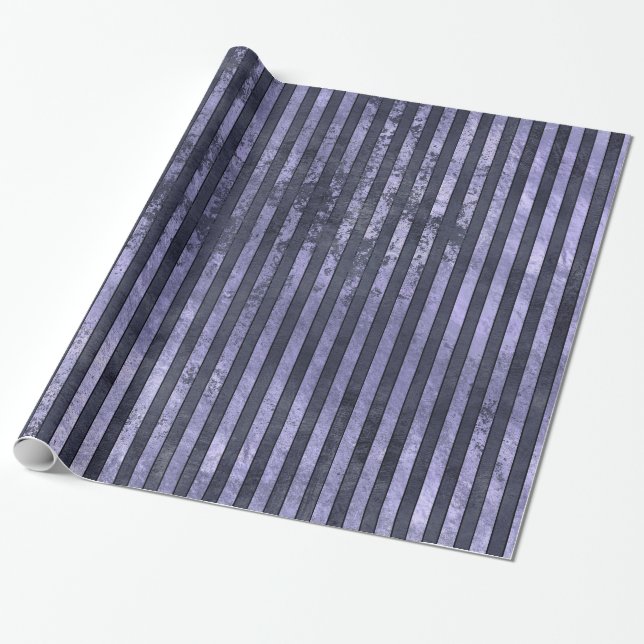 Distressed Grunge Purple and Black Wrapping Paper (Unrolled)