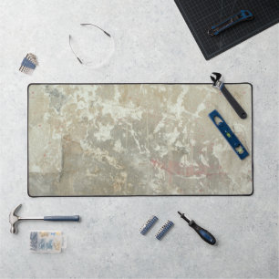 Distressed Grunge Scratched Rock Texture Unique Desk Mat
