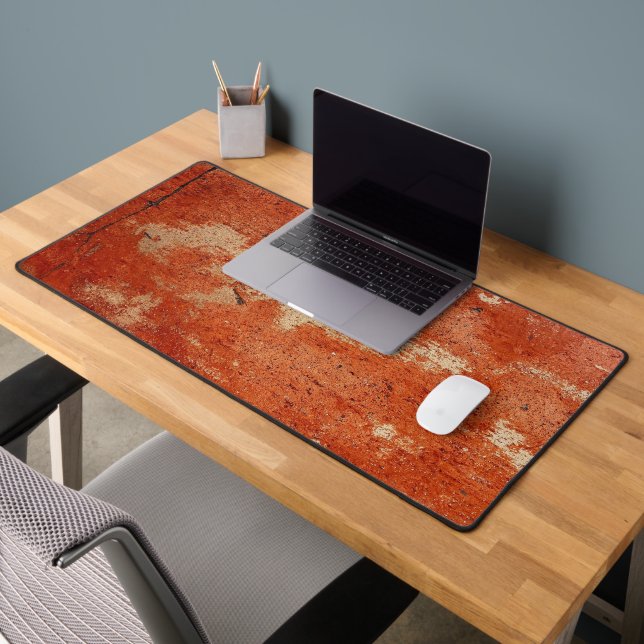 Distressed Grunge Terracotta Paint Loft Decor Cool Desk Mat (Office 2)