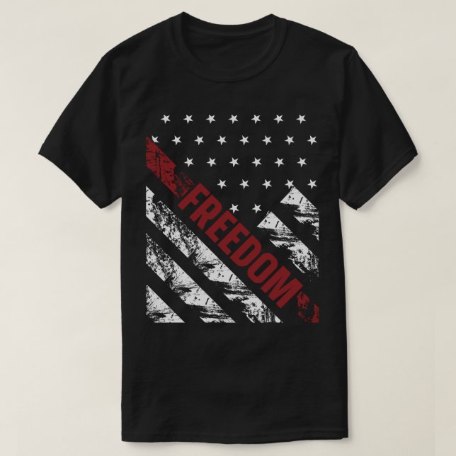 Distressed Grunge USA Freedom T-Shirt (Design Front)