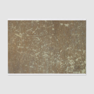 Distressed Grunge Weathered Brown Scratched Wood Tissue Paper