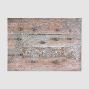 Distressed Grunge Weathered Painted Wood DIY Decor Tissue Paper