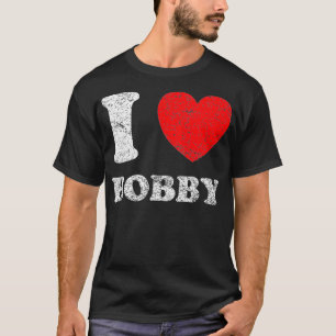 Distressed Grunge Worn Out Style I Love Bobby Prem T-Shirt