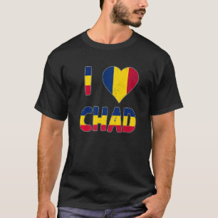 Distressed Grunge Worn Out Style I Love Chad T-Shirt