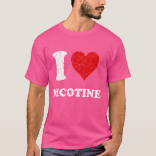Distressed Grunge Worn Out Style I Love Nicotine T-Shirt