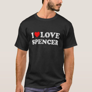 Distressed Grunge Worn Out Style I Love Spencer T-Shirt