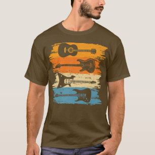 Distressed Guitar Player Retro Vintage Guitarist O T-Shirt