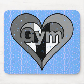 Distressed Gym Heart Mouse Mat